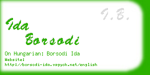 ida borsodi business card